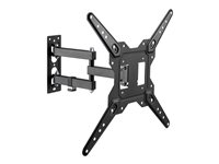 Vision VFM-WA4X4/3 - Monteringssett (veggarm) - dobbeltleddelt - for LCD-skjerm - kaldvalset stål - svart - skjermstørrelse: 37"-60" VFM-WA4X4/3