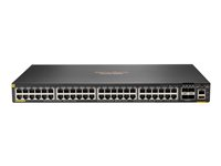 HPE Aruba 6200F 48G Class4 PoE 4SFP+ 370W Switch - Switch - Max. Stacking Distance 10 km - L3 - Styrt - 48 x 10/100/1000 (PoE+) + 4 x 1 Gigabit / 10 Gigabit SFP+ (opplink) - front og side til bakside - rackmonterbar - PoE+ (370 W) - BTO JL727B#ABB