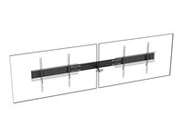 Vision VFM-F50_DL - Monteringskomponent (skinne) - for 2 LCD/plasma-paneler - aluminium - svart - skjermstørrelse: up to 86" - veggmonterbar, gulvstativmonterbar VFM-F50_DL