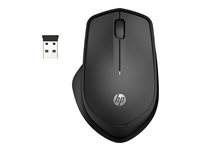 HP 285 Silent - Mus - ergonomisk - optisk - trådløs - 2.4 GHz - USB trådløs mottaker 6G4E6AA#ABB