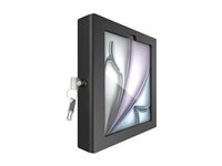Compulocks iPad Air M2 & M3 11", Apex Enclosure Tilting Stand 8" - Black - Monteringssett (stativ, hus) - for nettbrett - låsbar - metallramme - svart - skjermstørrelse: 11" - monteringsgrensesnitt: 100 x 100 mm - veggmonterbar - for Apple 11-inch iPad Air (M2, M3) TCDP0111APXB