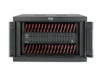 Eaton Tripp Lite Series 32-Device USB Charging Station Cabinet with Sync for Smartphones, Wall Mount and Desktop Options, 230V, BS1363 to C13 Plug, Black - Lader for flere enheter skap - med sikringsbryter - skrivebord, veggmonterbar - svart CSDXB32USB