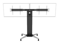 Vision VFM-F51T - Vogn - for 2 LCD/plasma-paneler - motordrevet - aluminium, stål - matt svart - skjermstørrelse: 55"-86" VFM-F51T/D
