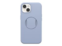 OtterBox OtterGrip Symmetry Series - Baksidedeksel for mobiltelefon - MagSafe-samsvar - polykarbonat, syntetisk gummi - you do blue (blå) - for Apple iPhone 15 Plus 77-93160