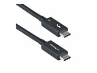 StarTech.com 2.6ft (80cm) Thunderbolt 5 Cable, 80Gbps/120Gbps, Certified - Thunderbolt-kabel - Thunderbolt 5 (hann) til Thunderbolt 5 (hann) - USB4 / Thunderbolt 3 / Thunderbolt 4 / Thunderbolt 5 / DisplayPort 2.1 - 80 cm - passiv, 4K-støtte, 8K-støtte, USB Power Delivery (240 W) - svart TBLT5MM80CM240W