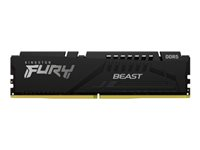 Kingston FURY Beast - DDR5 - sett - 64 GB: 4 x 16 GB - DIMM 288-pin - 3000 MHz / PC5-48000 - CL40 - 1.35 V - ikke-bufret - on-die ECC - svart KF560C40BBK4-64