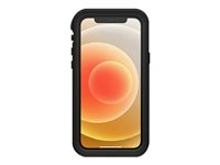 LifeProof FRE - Beskyttende vanntett eske for mobiltelefon - 60 % resirkulert plast - svart - for Apple iPhone 12 77-82137