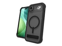 ZAGG Rainier Snap - Baksidedeksel for mobiltelefon - robust - med stativ - MagSafe-samsvar - grafen - smoke black - for Apple iPhone Air 702319173