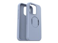 OtterBox OtterGrip Symmetry Series - Baksidedeksel for mobiltelefon - MagSafe-samsvar - polykarbonat, syntetisk gummi - you do blue (blå) - for Apple iPhone 15 Pro 77-93141