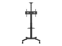 Vision X-Series VFM-F21 - Vogn - for flatpanel / videokonferansesystem - høydejusterbar, maks. 50 kg - stål - svart - skjermstørrelse: 31"-80" VFM-F21