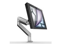 Compulocks iPad Air M2 & M3 13", Apex Enclosure Reach Articulating Arm - Monteringssett (hus, leddarm) - for nettbrett - låsbar - høyverdig aluminium - svart, sølv - skjermstørrelse: 13" - skrivebordsmonterbar, veggmonterbar - for Apple 13-inch iPad Air (M2, M3) 660REACH13APXB