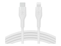 Belkin BoostCharge - Lightning-kabel - 24 pin USB-C hann til Lightning hann - 2 m - hvit CAA009BT2MWH