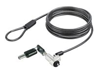 StarTech.com Laptop cable lock 6Ft Compatible With Noble Wedge; Laptop Cable Lock, 6Ft (2m), Anti-Theft Keyed Lock, Security Cable Lock For Dell XPS/Latitude, Cut-Resistant Steel Cable Lock For Laptop (NBLWK-LAPTOP-LOCK) - Sikkerhetskabellås - sølv, svart - 2 m NBLWK-LAPTOP-LOCK