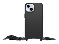OtterBox React Series - Baksidedeksel for mobiltelefon - halskjede - MagSafe-samsvar - svart - for Apple iPhone 16 77-96815