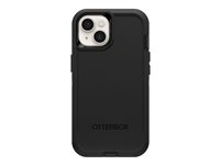 OtterBox Defender Series - Baksidedeksel for mobiltelefon - MagSafe-samsvar - polykarbonat, syntetisk gummi - svart - for Apple iPhone 15 Pro Max 77-92549