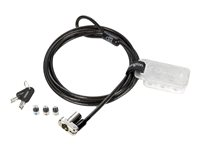 Kensington Universal 3-in-1 Keyed Laptop Lock - Standard Keyed - Sikkerhetskabellås - 1.8 m K62318WW