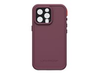 LifeProof FRE - Beskyttende vanntett eske for mobiltelefon - 50 % resirkulert plast, 25 % havbasert resirkulert plast - ressurssterk purpur - for Apple iPhone 13 Pro 77-83461