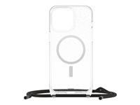 OtterBox React Series - Baksidedeksel for mobiltelefon - halskjede - MagSafe-samsvar - stjernestøv (klart glitter) - for Apple iPhone 15 Pro Max 77-93589