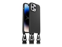 OtterBox React Series - Baksidedeksel for mobiltelefon - halskjede - MagSafe-samsvar - plastikk - svart - for Apple iPhone 14 Pro Max 77-92300