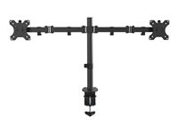 Vision VFM-DPD Monitor Desk Post - Monteringssett - for 2 LCD-skjermer - stål - svart - skjermstørrelse: 13"-27" - skrivebordsmonterbar VFM-DPD2B