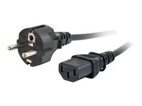 C2G Universal Power Cord - Strømkabel - power CEE 7/7 (hann) til power IEC 60320 C13 - 2 m - formstøpt - svart - Europa 88543