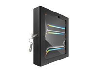 Compulocks iPad Pro M4 11" (2024), Apex Enclosure Tilting Stand 4" - Monteringssett (stativ, hus) - synlige foran/bak kamera og sensorer - for nettbrett - låsbar - metallramme - svart - skjermstørrelse: 11" - for Apple 11-inch iPad Pro (M4) TCDP0411PAPX4B
