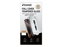 Insmat - Skjermbeskyttelse for mobiltelefon - enkel og støvbestandig, super full dekning - glass - rammefarge svart - for Apple iPhone 16 Pro, 17 861-1675