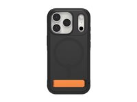 ZAGG Sedona Snap - Baksidedeksel for mobiltelefon - med stativ - MagSafe-samsvar - flom svart - for Apple iPhone 17 Pro 702319130
