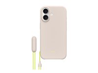 Beats - Baksidedeksel for mobiltelefon - with kickstand and camera control - MagSafe-samsvar - polykarbonat - kalkstein - for iPhone 17 MGTL4LL/A