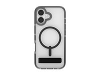 Zagg Santa Cruz Snap - Baksidedeksel for mobiltelefon - med stativ - MagSafe-samsvar - kullsort - for Apple iPhone 17 702318948