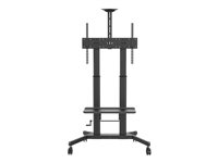 Vision X-Series VFM-F26 - Vogn - for flatpanel / videokonferansesystem - høydejusterbar, maks. 80 kg - stål - svart - skjermstørrelse: 55"-100" VFM-F26