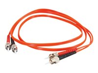 C2G ST-ST 62.5/125 OM1 Duplex Multimode PVC Fiber Optic Cable (LSZH) - Koblingskabel - ST flermodus (hann) til ST flermodus (hann) - 15 m - 15 m - fiberoptisk - dupleks - 62,5 / 125 mikroner - OM1 - halogenfri - oransje 85450